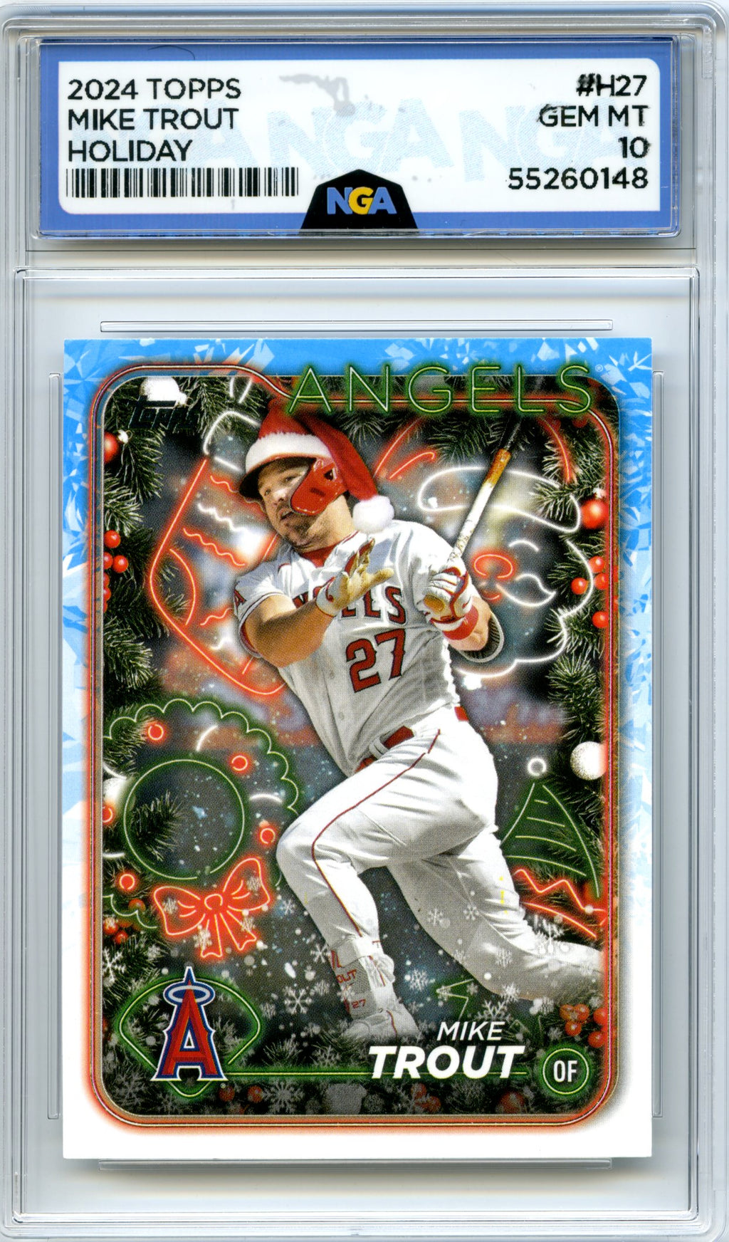 2024 Topps Holiday #H27b Mike Trout NGA 10