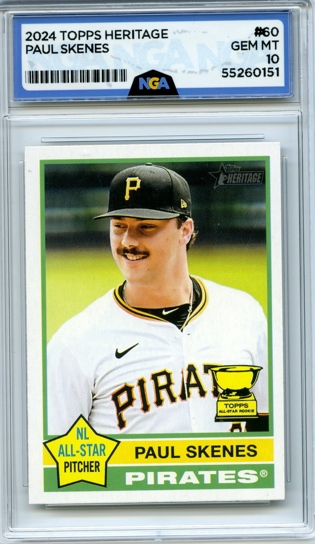 2025 Topps Heritage #60 Paul Skenes NGA 10