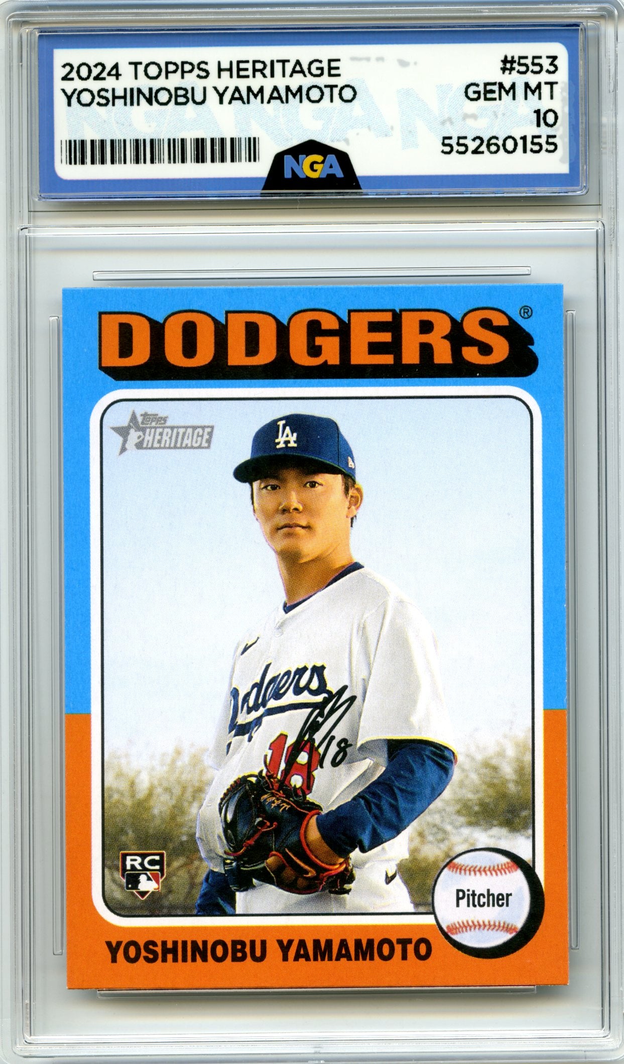 2024 Topps Heritage #553 Yoshinobu Yamamoto NGA 10