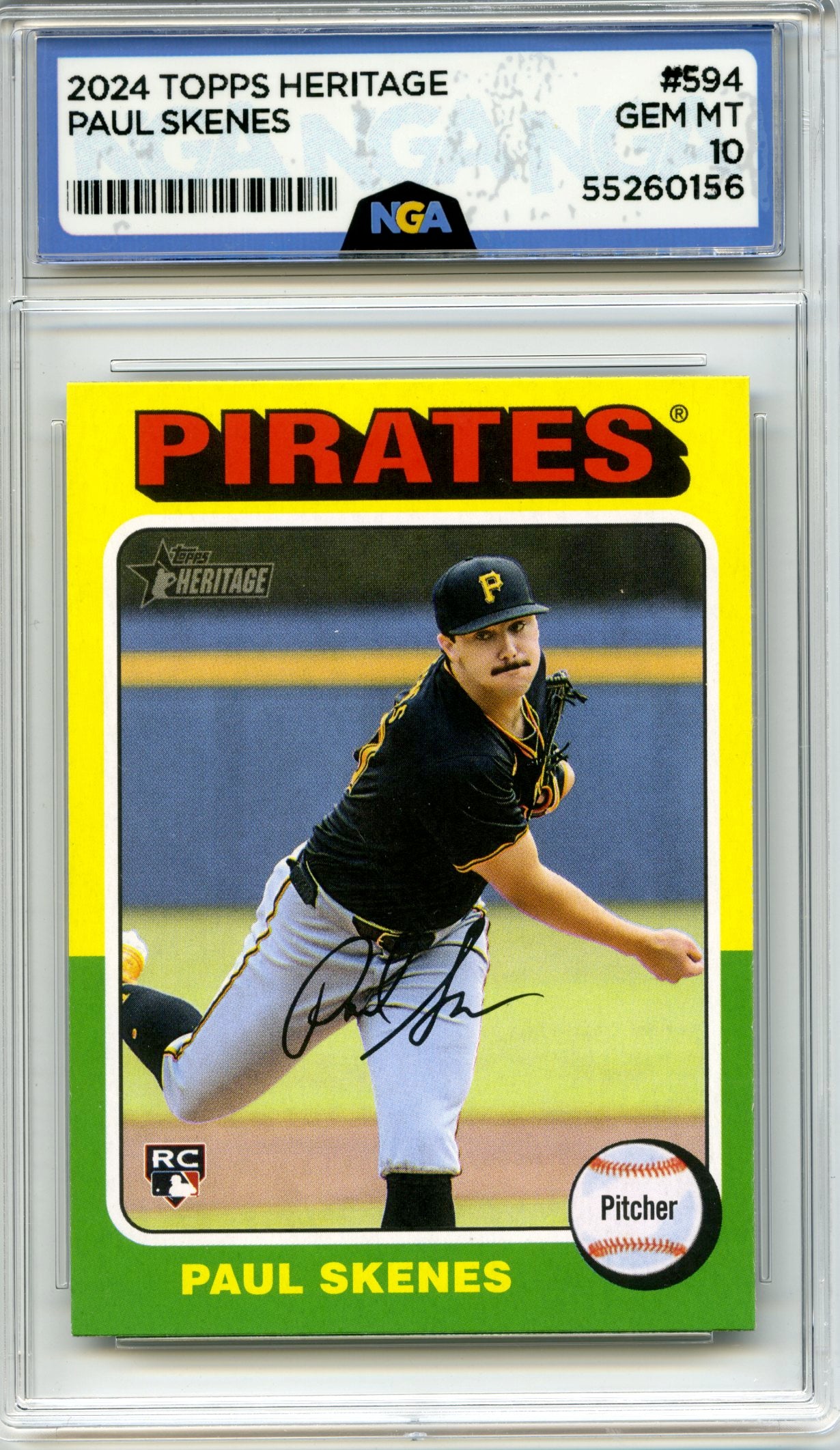 2024 Topps Heritage #594 Paul Skenes NGA 10