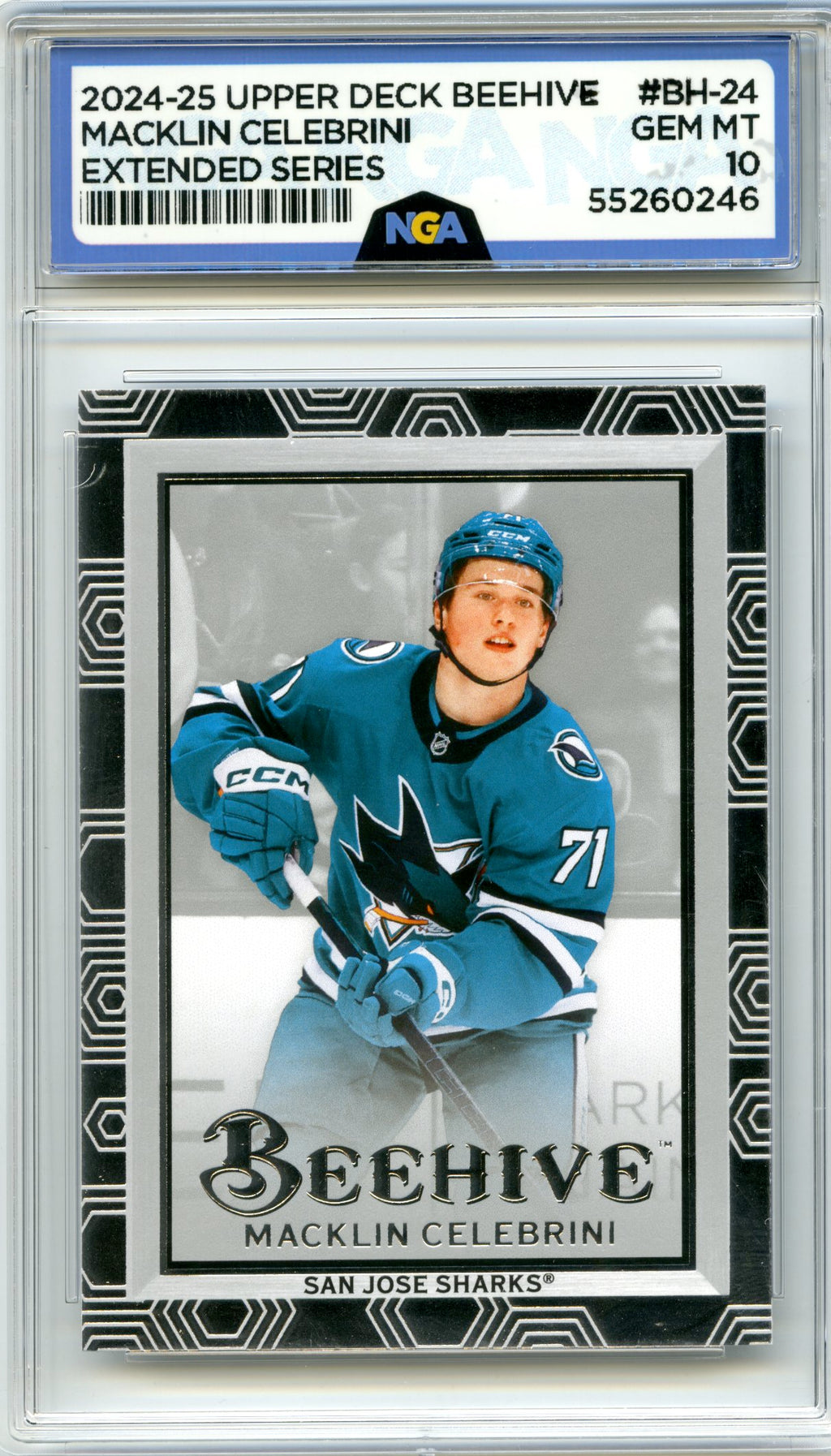 2024-25 Upper Deck #BH-24 Macklin Celebrini Beehive NGA 10
