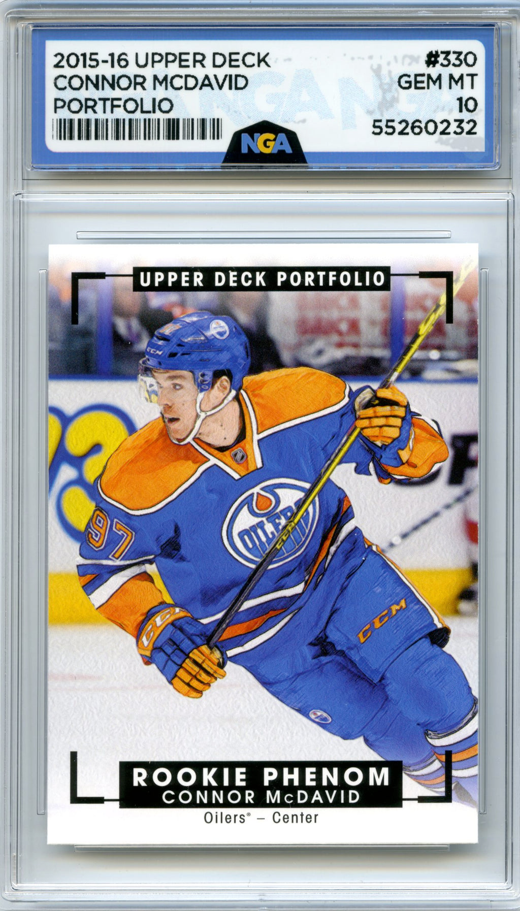 2015-16 Upper Deck Portfolio #330 Connor McDavid NGA 10