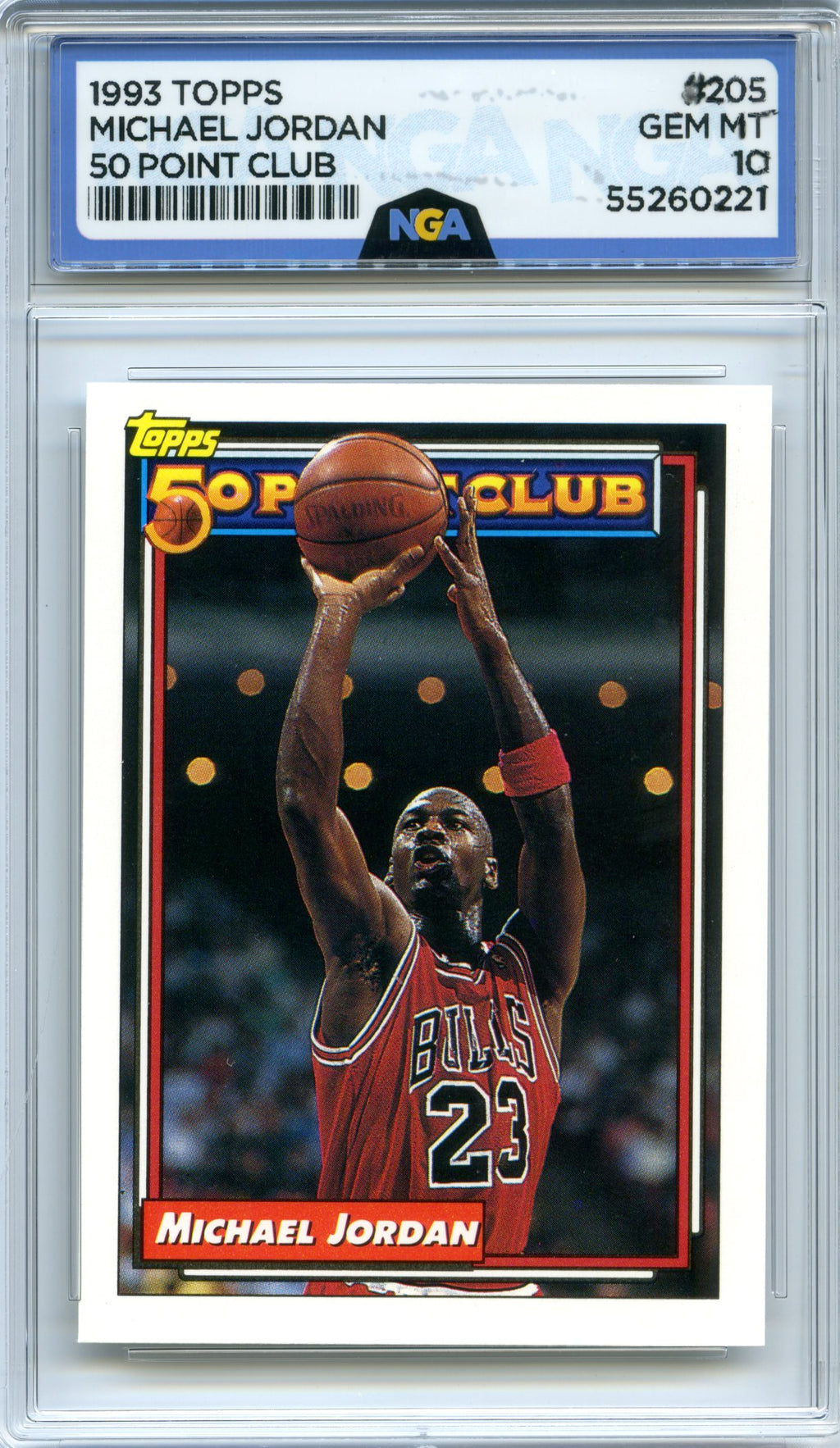 1992-93 Topps #205 Michael Jordan NGA 10