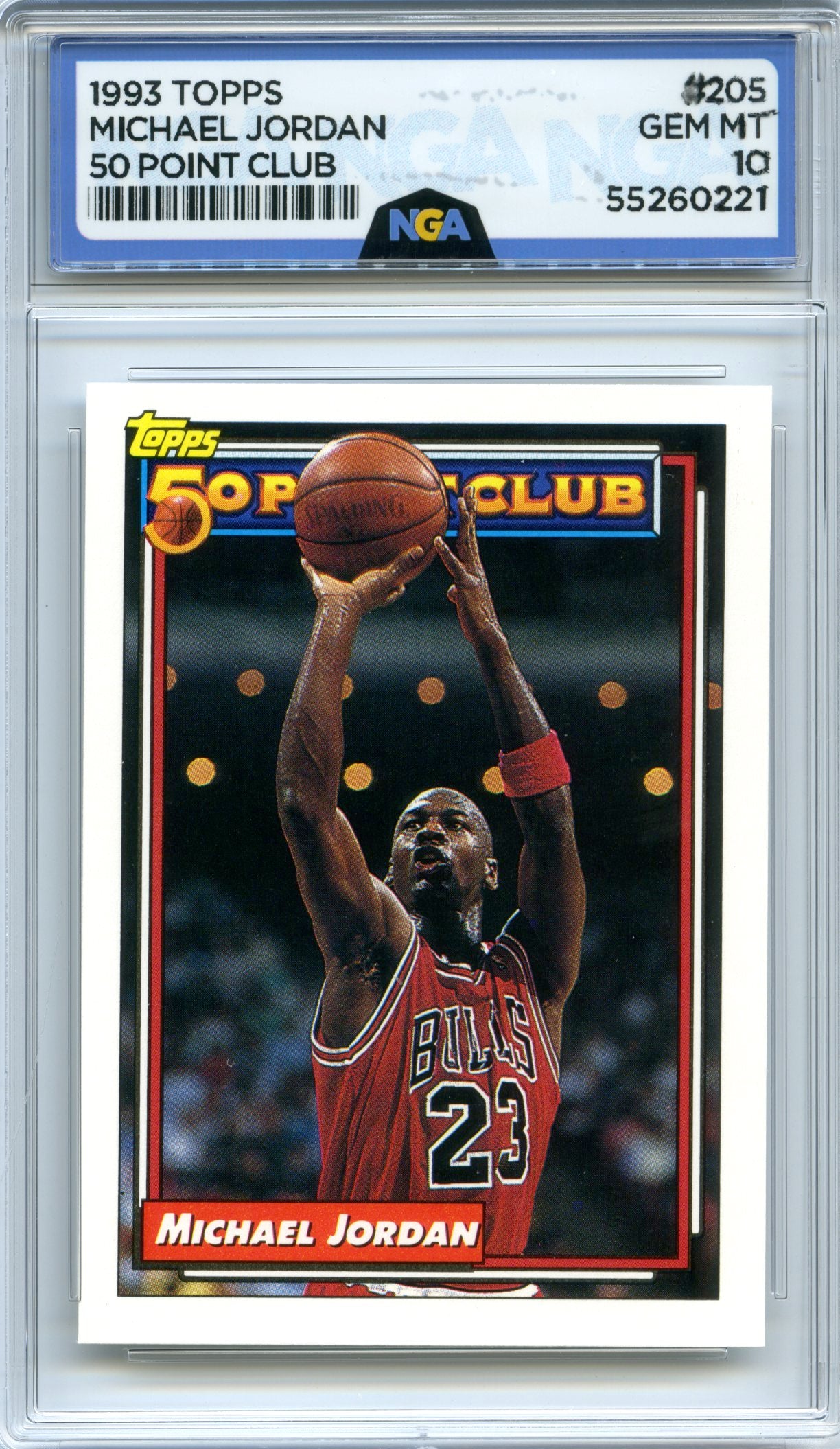 1992-93 Topps #205 Michael Jordan NGA 10