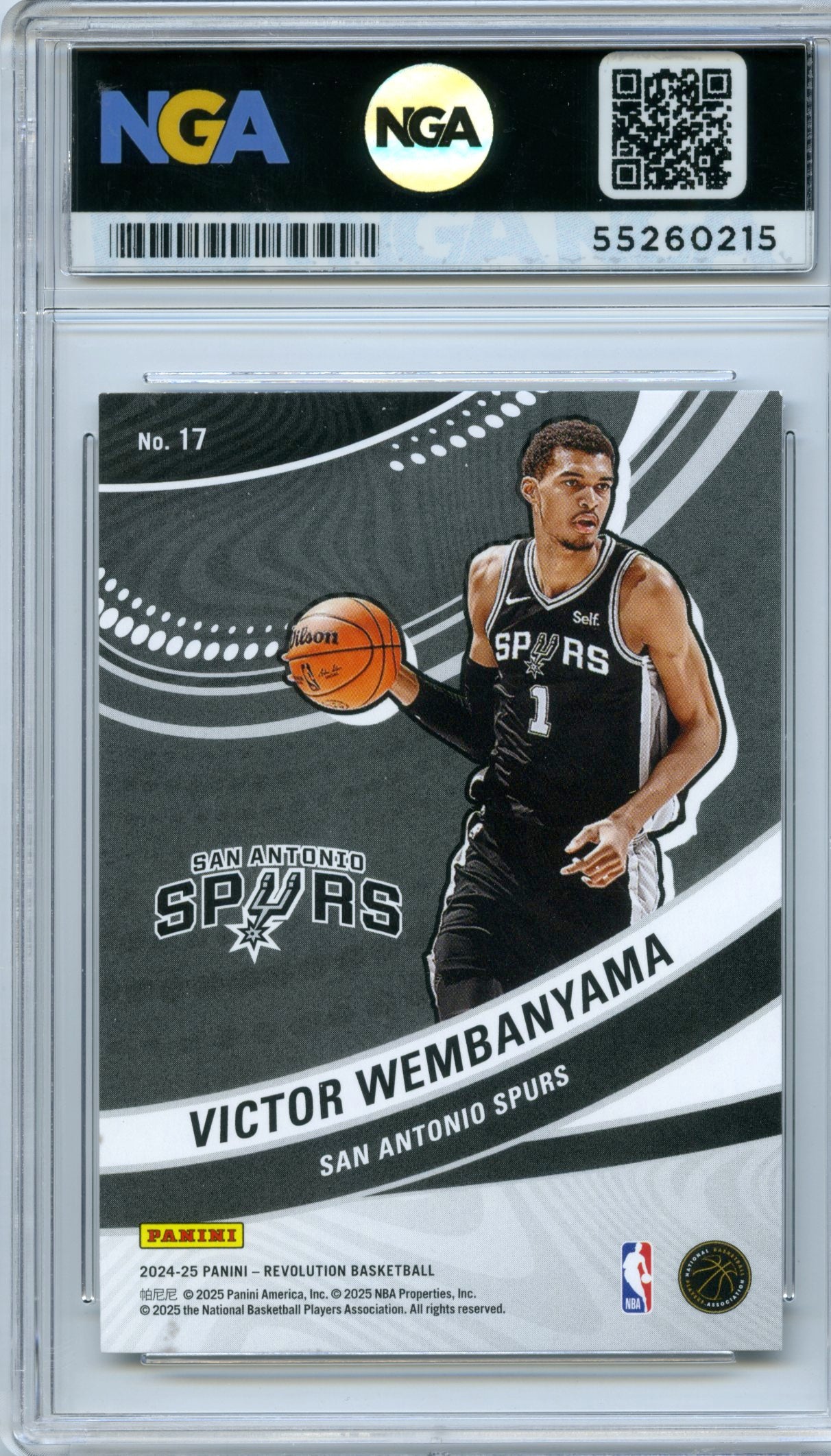 2024-25 Panini Revolution #17 Victor Wembanyama Vortex NGA 10