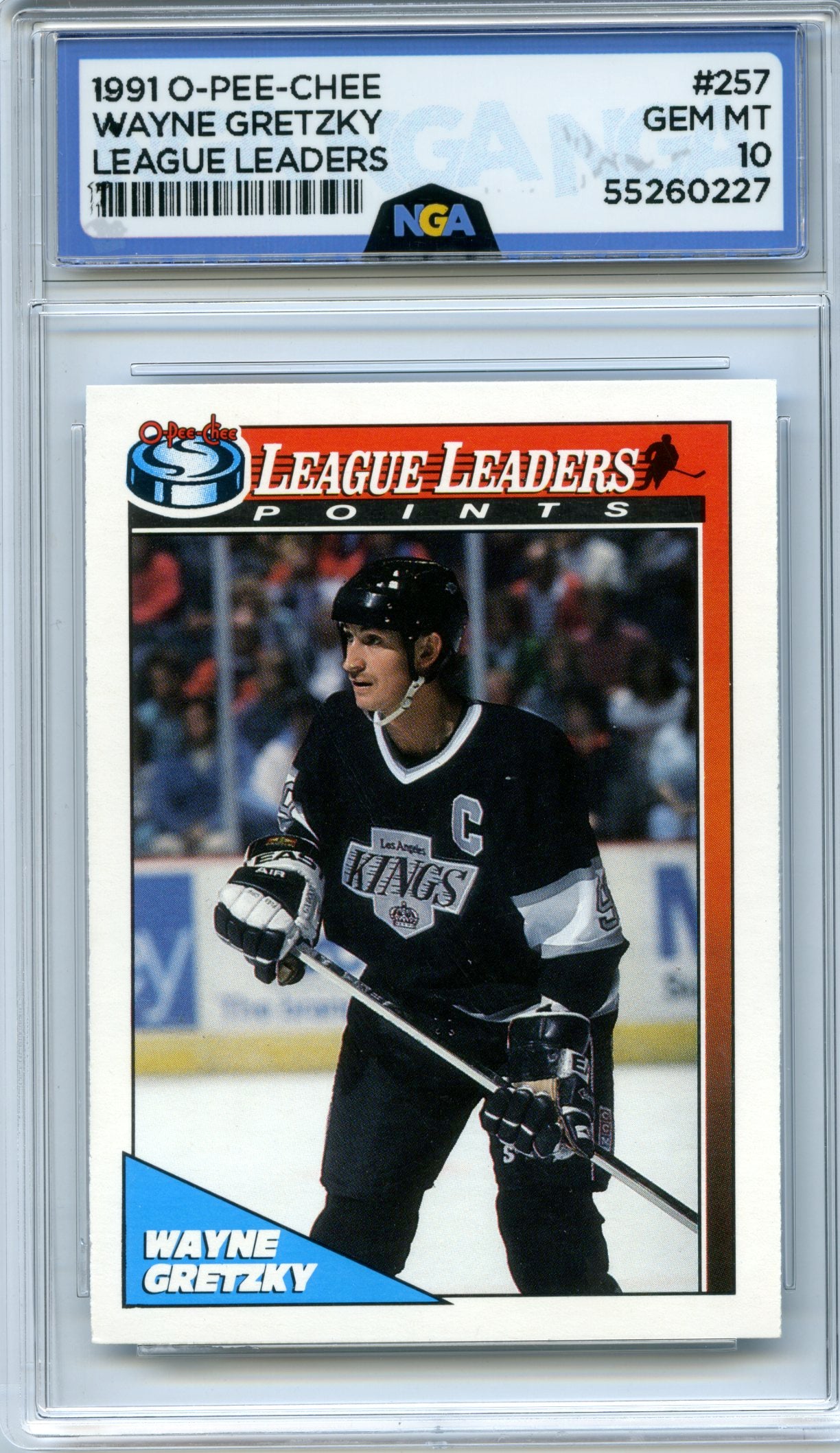 1991-92 O-Pee-Chee #257 Wayne Gretzky NGA 10