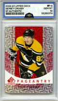2022-23 SP Authentic #P-6 Sidney Crosby Pageantry Red NGA 10