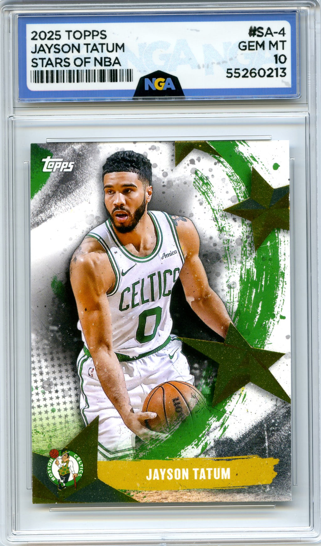 2025-26 Topps #SA-4 Jayson Tatum Stars of the NBA NGA 10