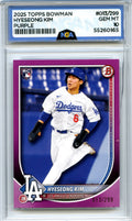 2025 Bowman  Hyeseong Kim Sky Blue NGA 10 #13/299