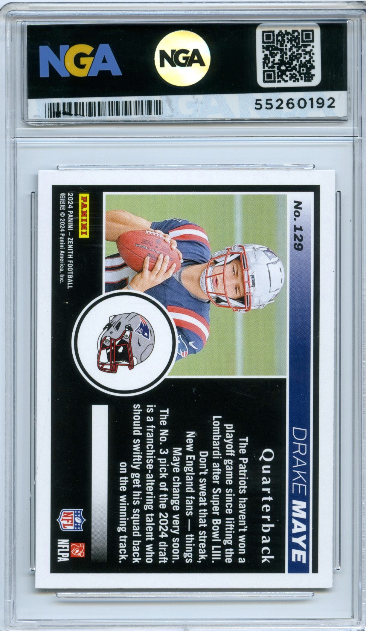 2024 Panini Zenith #129 Drake Maye Retail NGA