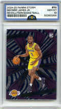 2024-25 Panini Revolution #118 Bronny James Jr. Blue Storm NGA 10