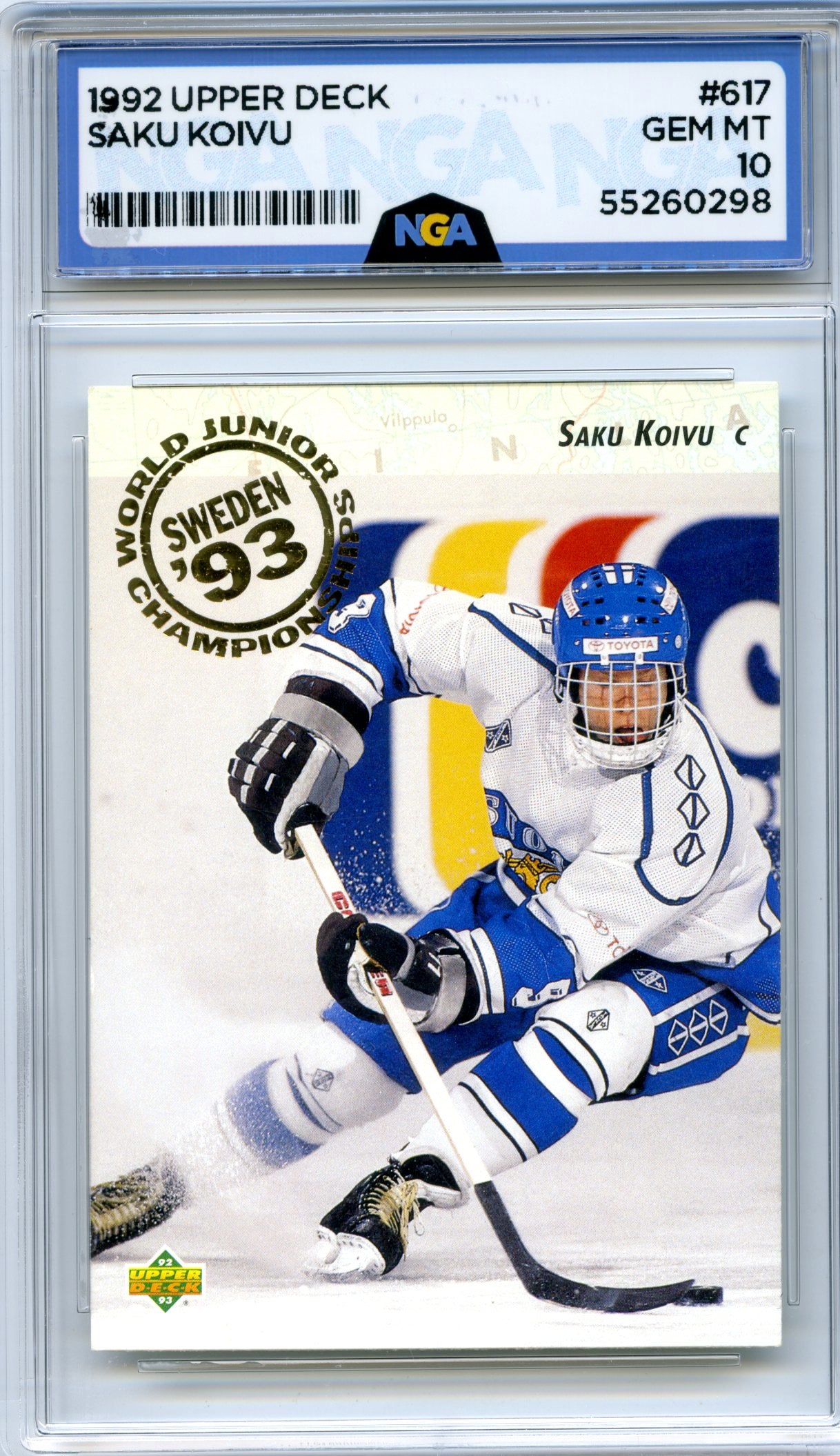 1992-93 Upper Deck #617 Saku Koivu NGA 10