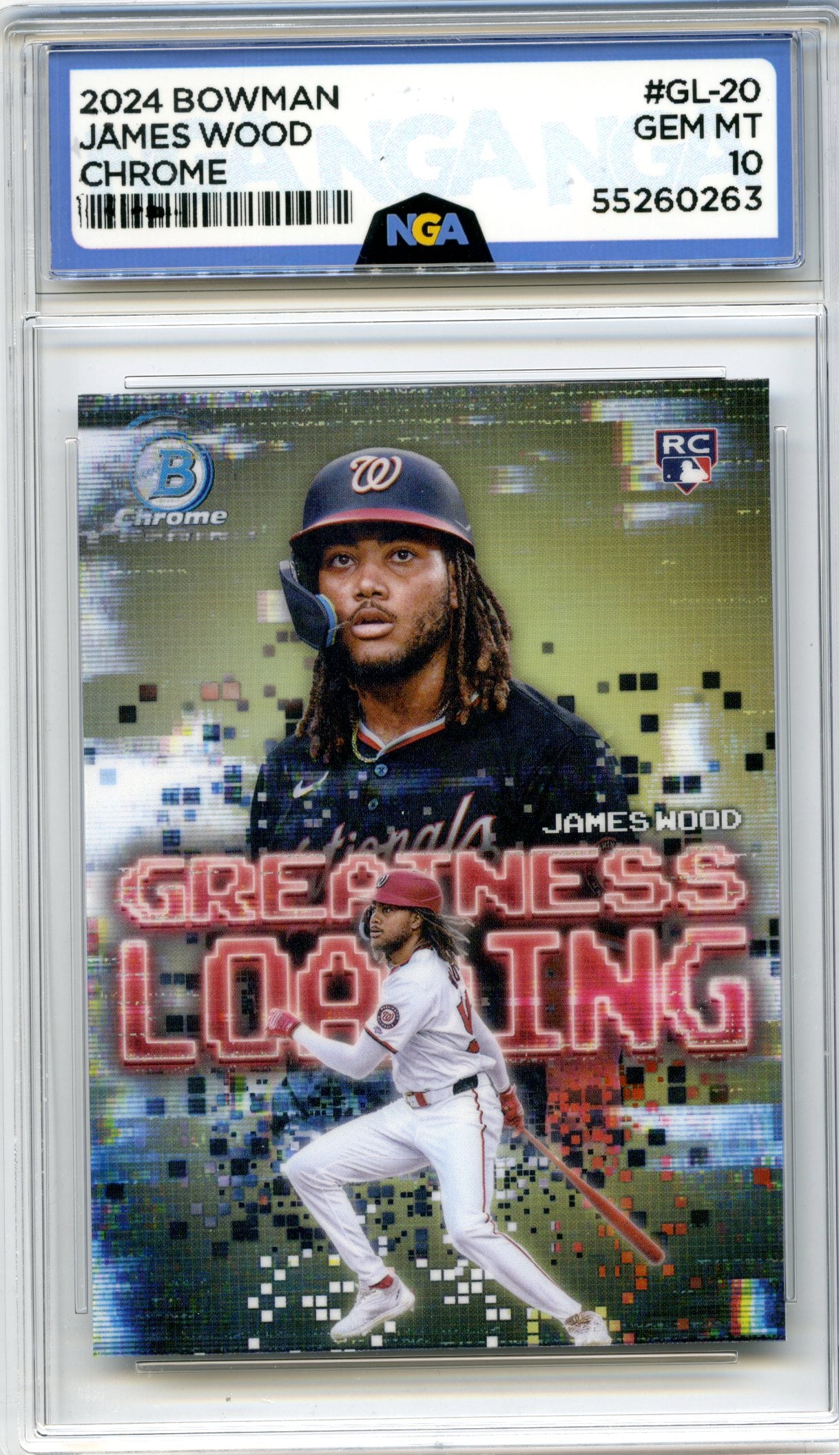 2025 Bowman #GL-20 James Wood Greatness Loading NGA 10