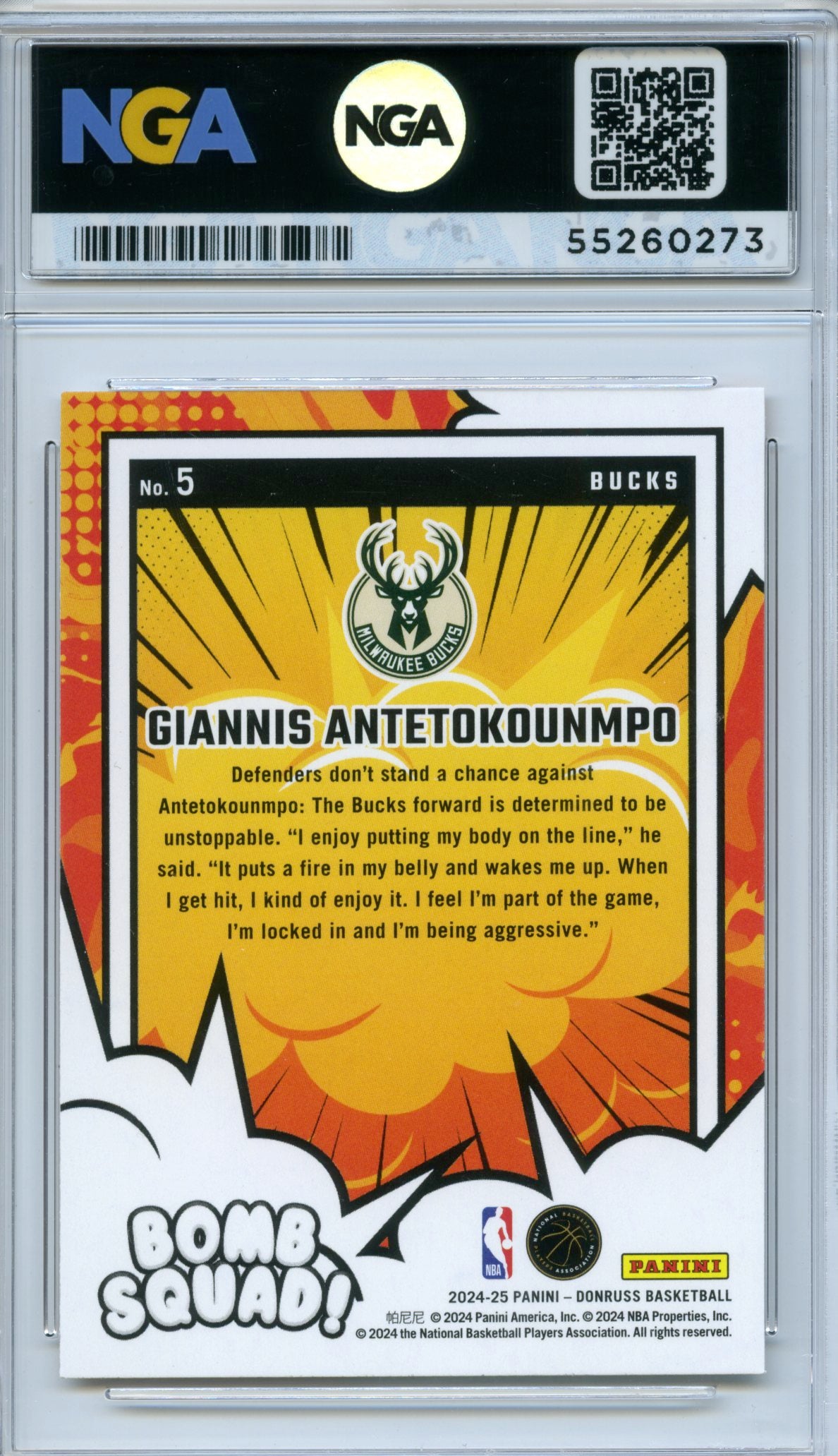 2024-25 Donruss #1 Stephen Curry Bomb Squad NGA 10