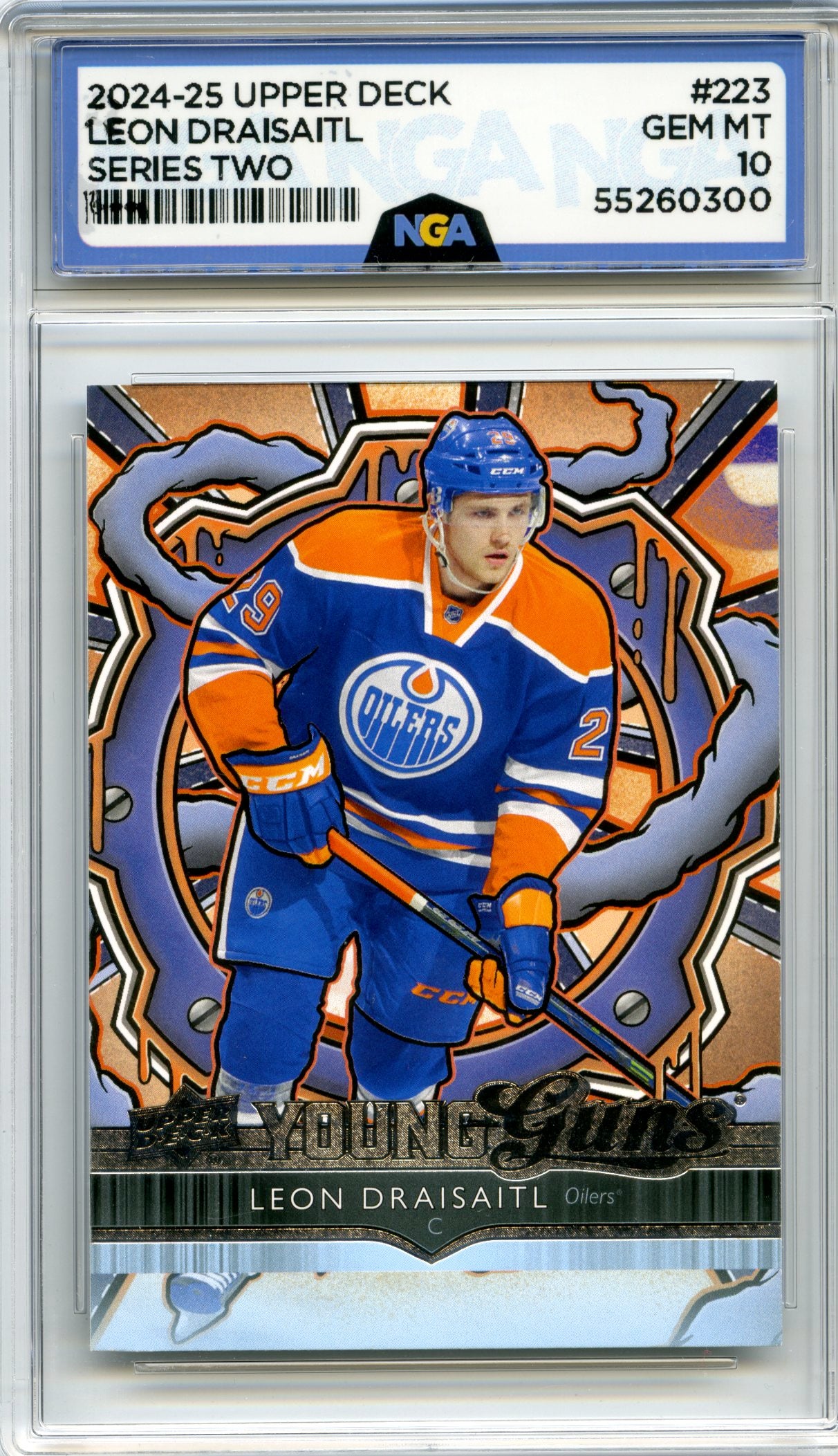 2024-25 Upper Deck #223 Leon Draisaitl Young Guns Renewed (Series Two) NGA 10