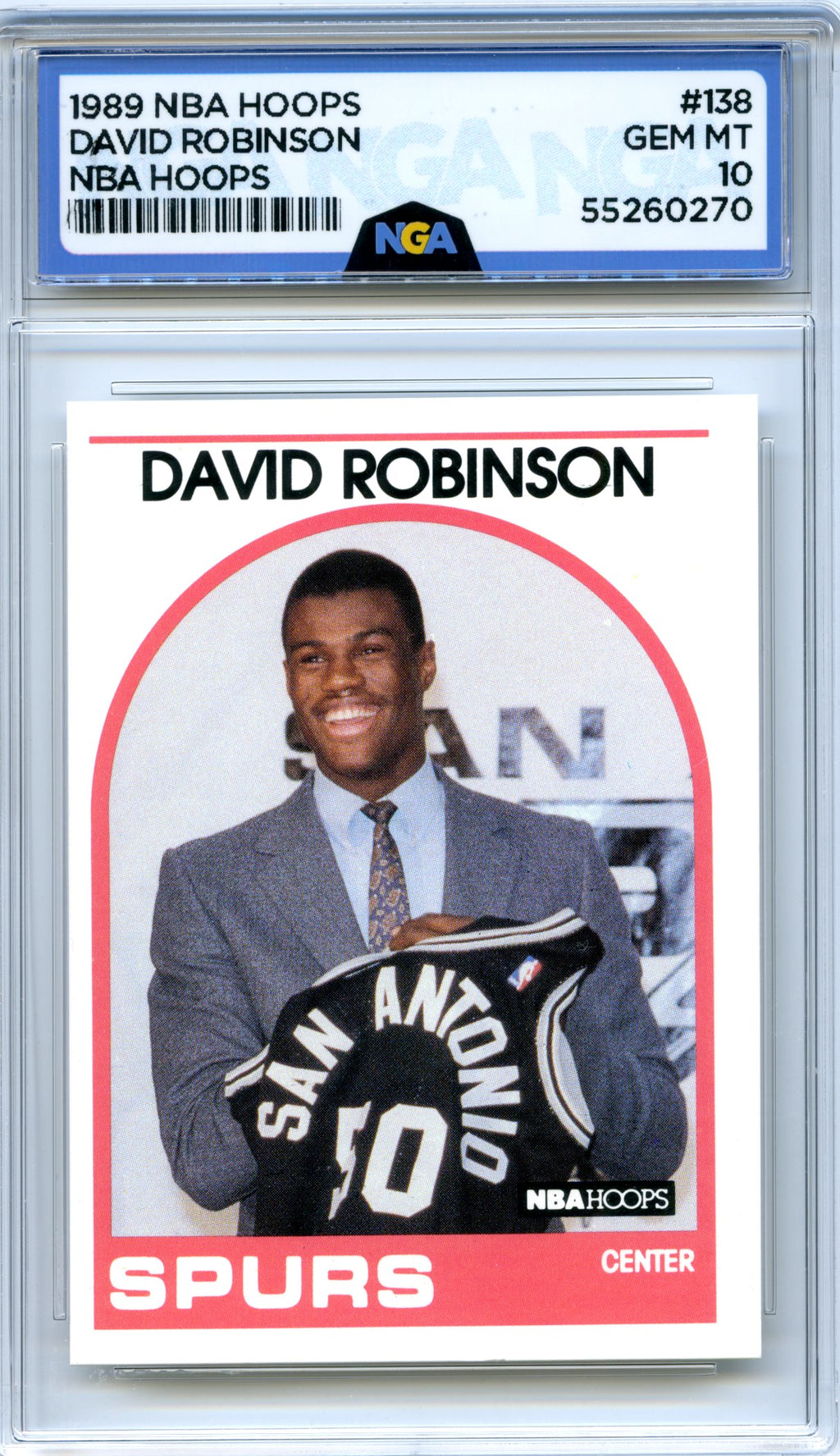 1989-90 Hoops #138 David Robinson NGA 10
