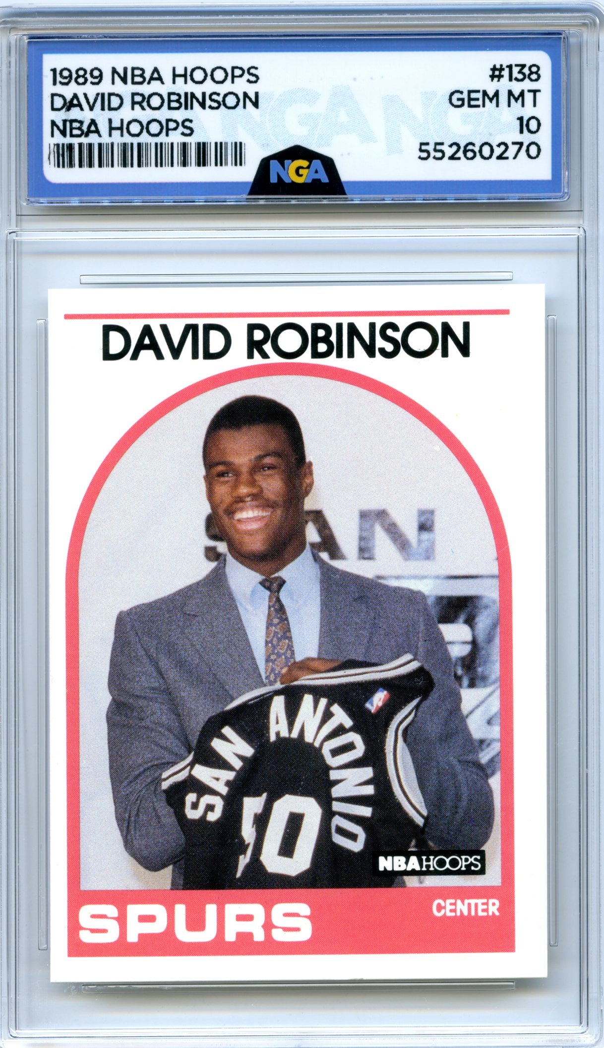 1989-90 Hoops #138 David Robinson NGA 10
