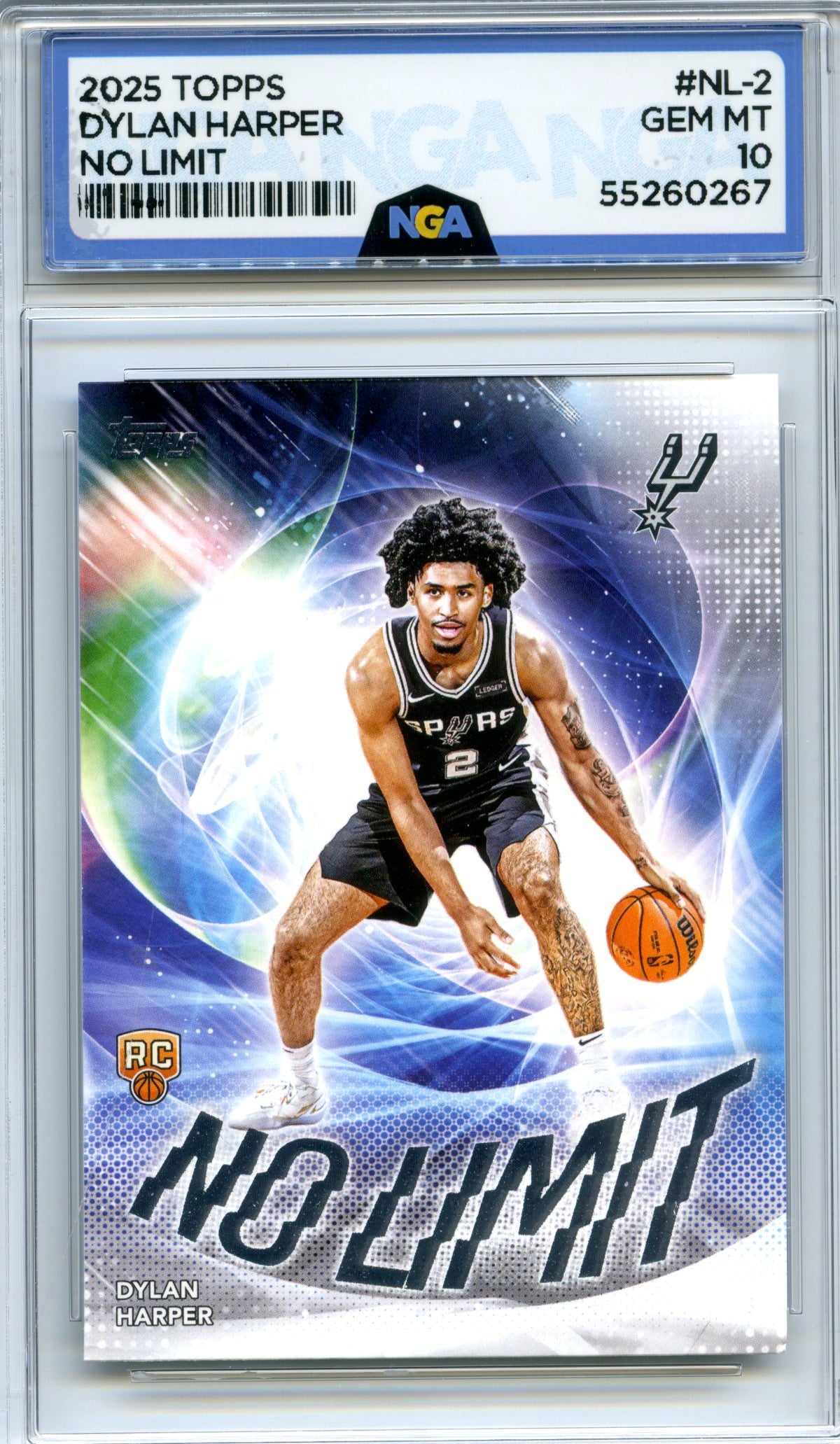 2025-26 Topps #NL-2 Dylan Harper No Limit NGA 10