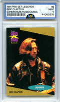 1991 Pro Set SuperStars MusiCards #2 Eric Clapton NGA 9