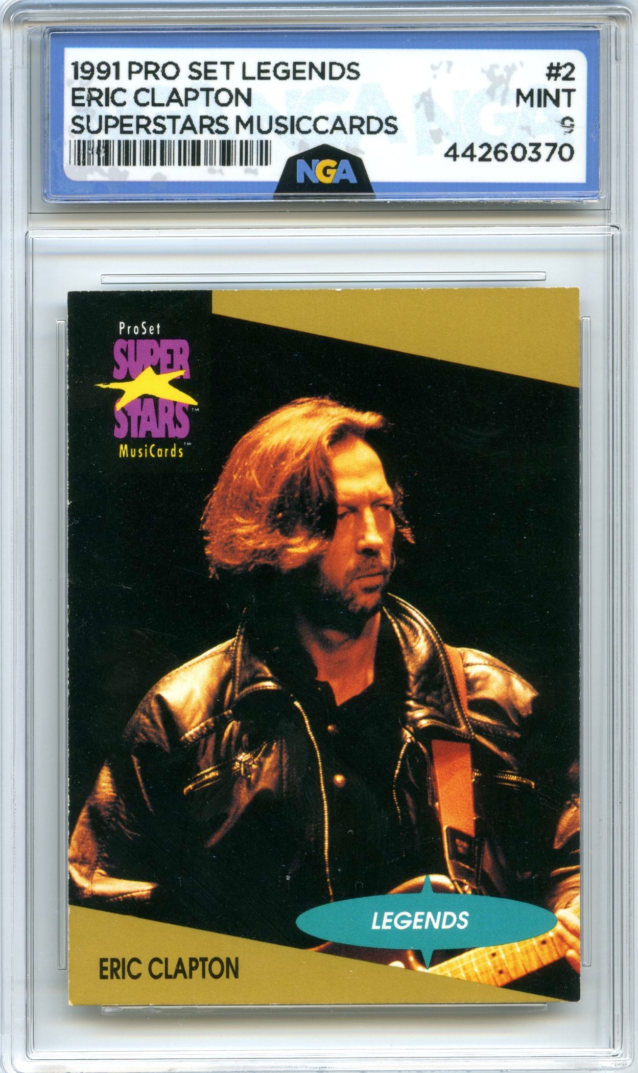 1991 Pro Set SuperStars MusiCards #2 Eric Clapton NGA 9