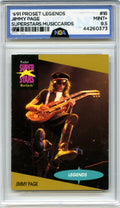 1991 Pro Set SuperStars MusiCards #18a Jimmy Page NGA 9.5