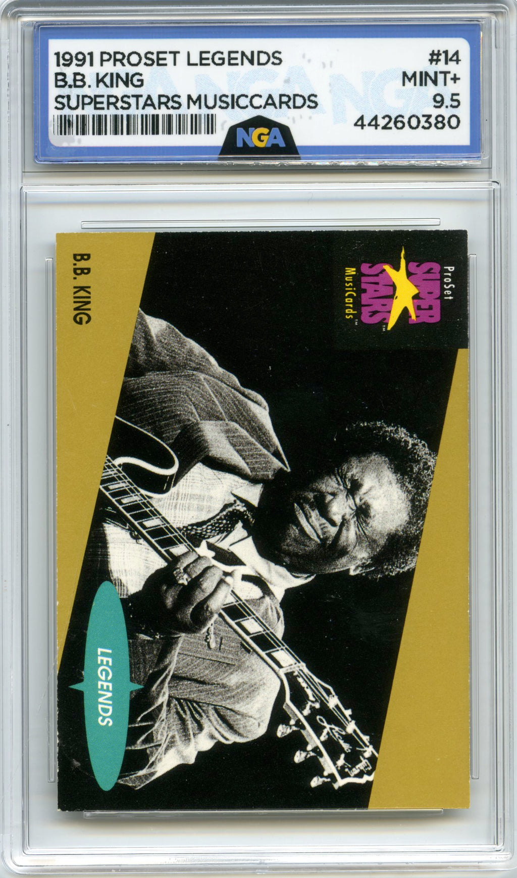 1991 Pro Set SuperStars MusiCards #14 B.B. King NGA 9.5