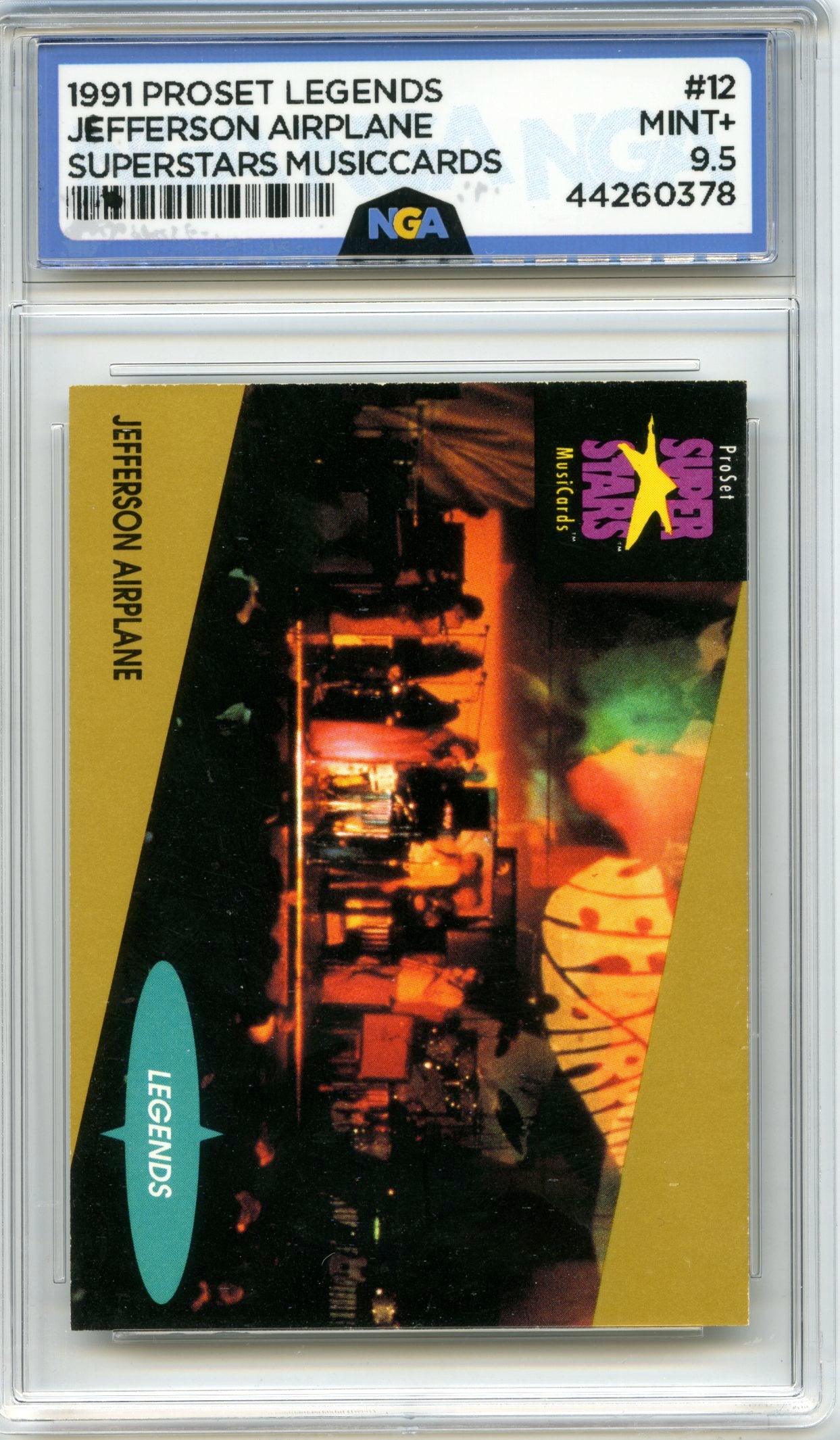 1991 Pro Set SuperStars MusiCards #12 Jefferson Airplane NGA 9.5
