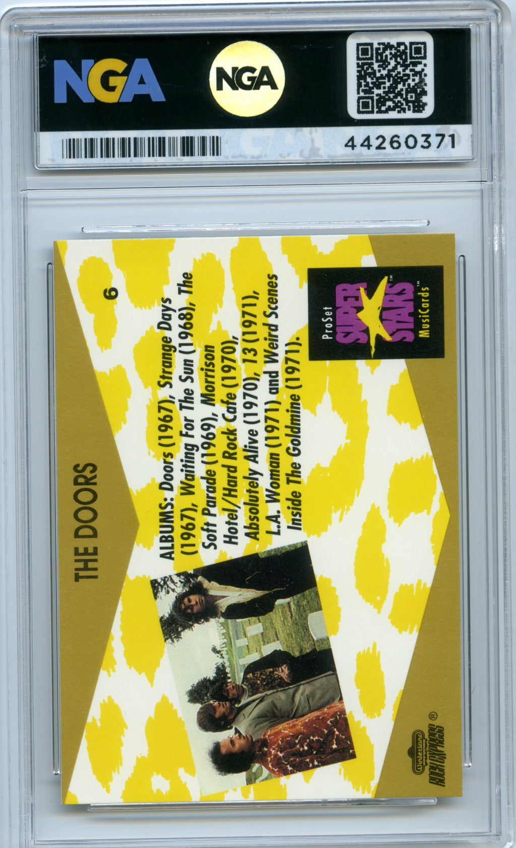 1991 Pro Set SuperStars MusiCards #6 The Doors NGA 9.5