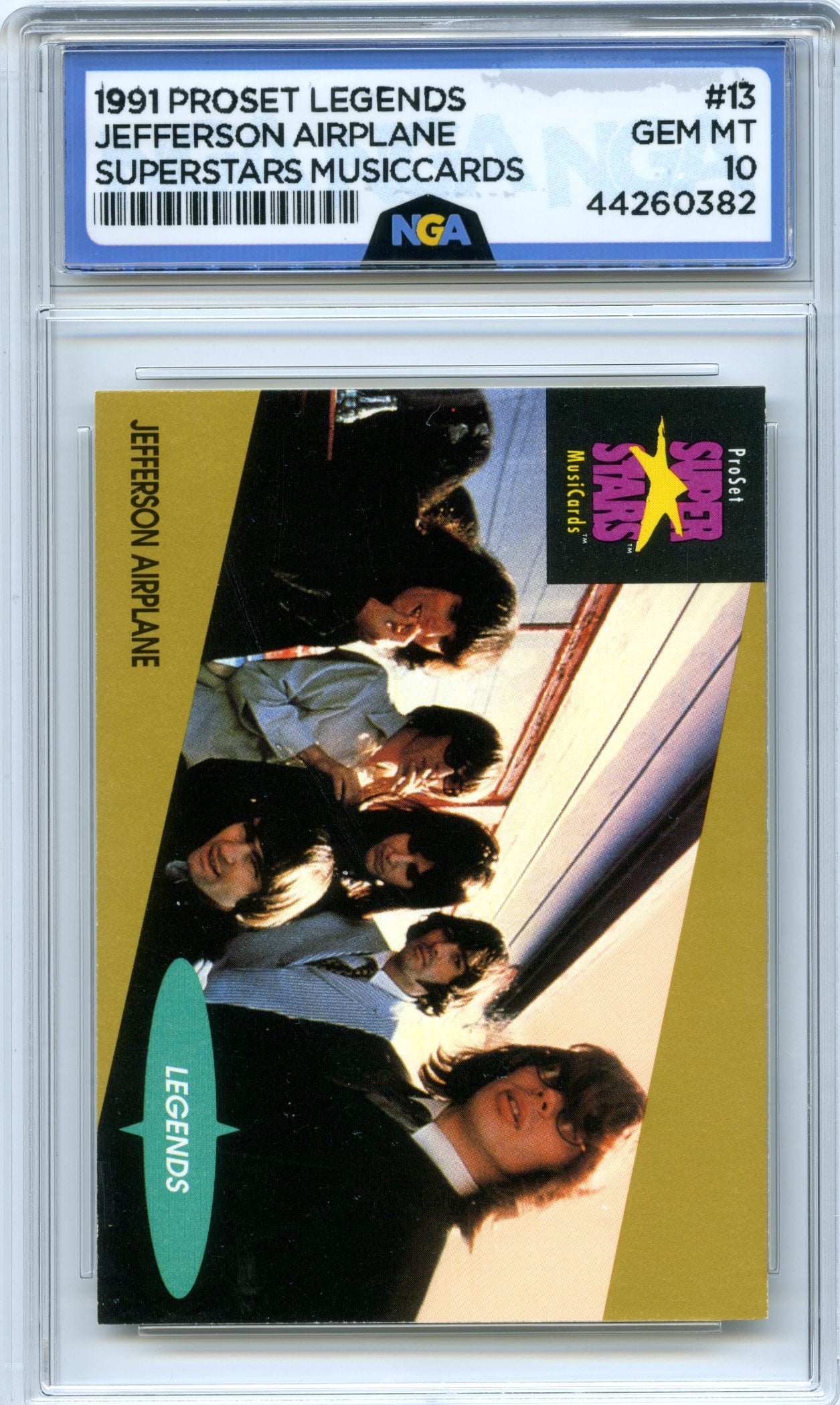 1991 Pro Set SuperStars MusiCards #13 Jefferson Airplane NGA 10