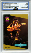 1991 Pro Set SuperStars MusiCards #18a Jimmy Page NGA 9