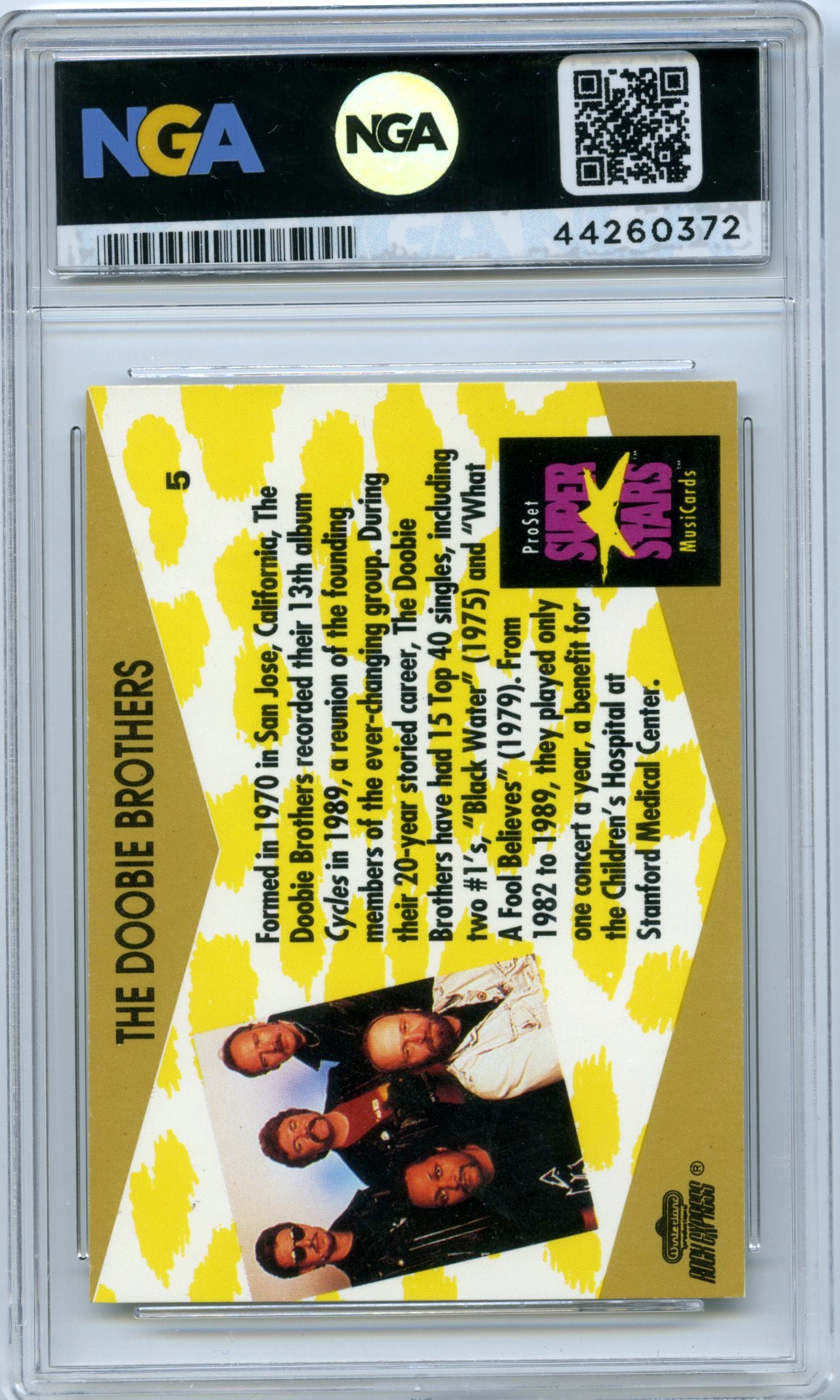 1991 Pro Set SuperStars MusiCards #5 The Doobie Brothers NGA 9.5