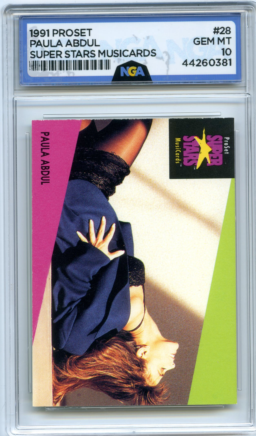 1991 Pro Set SuperStars MusiCards #28 Paula Abdul NGA 10