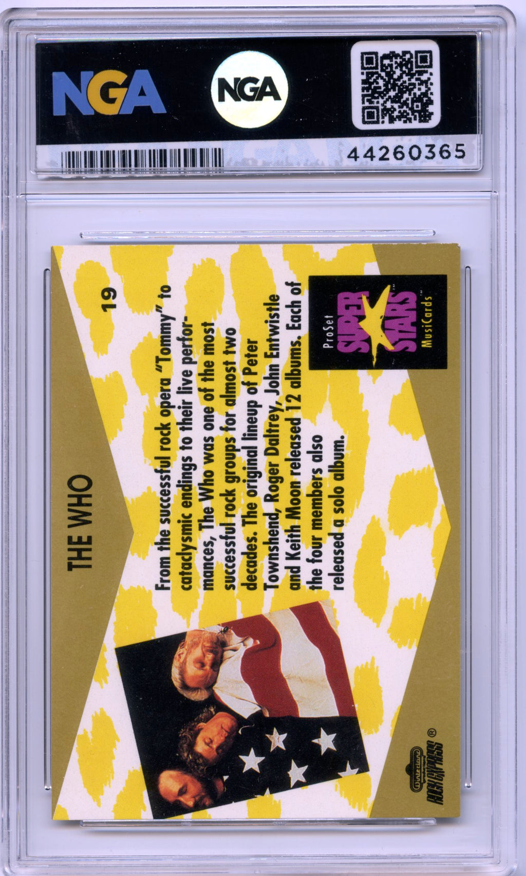 1991 Pro Set SuperStars MusiCards #19 The Who NGA 10