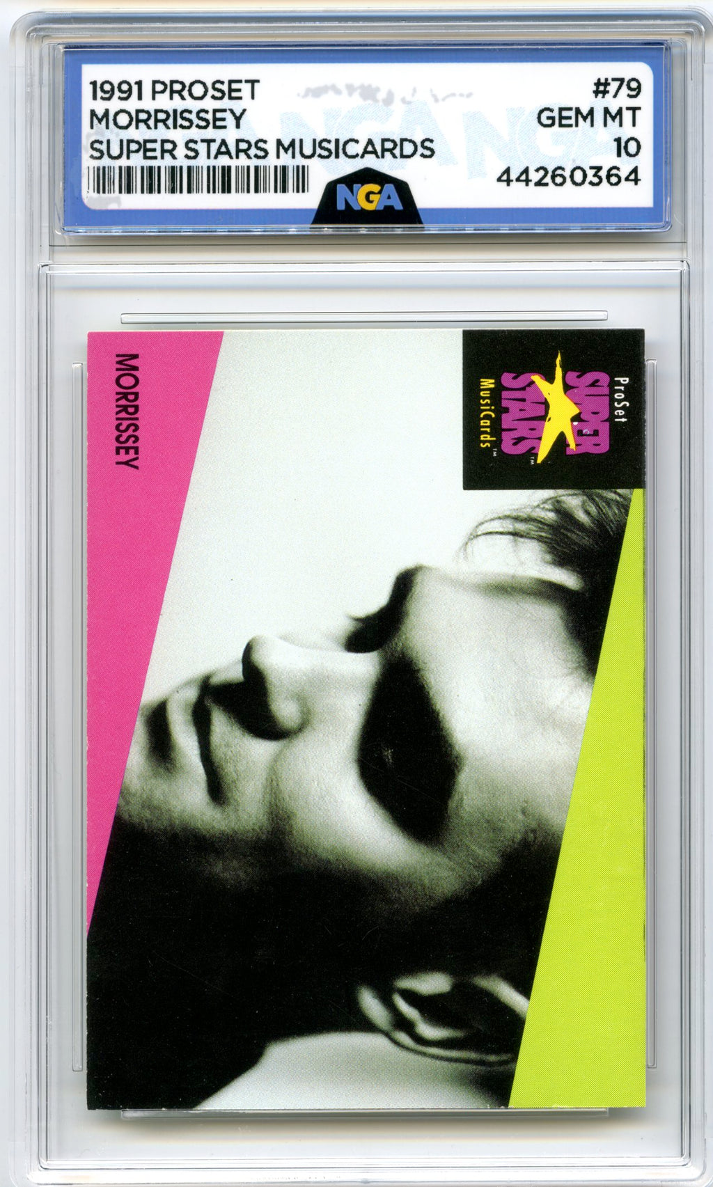 1991 Pro Set SuperStars MusiCards #79 Morrissey NGA 10