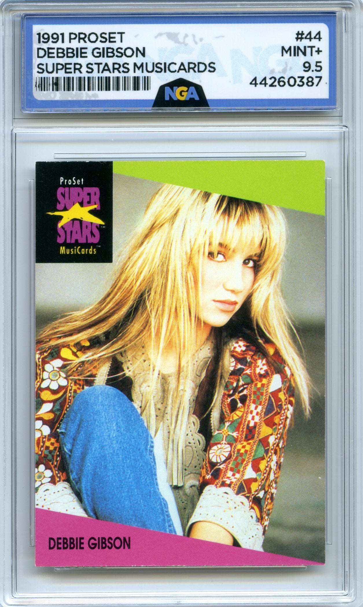 1991 Pro Set SuperStars MusiCards #44 Debbie Gibson NGA 9.5