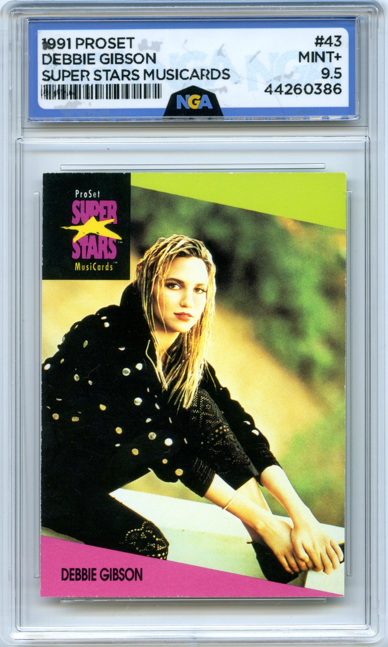 1991 Pro Set SuperStars MusiCards #43a Debbie Gibson NGA 9.5