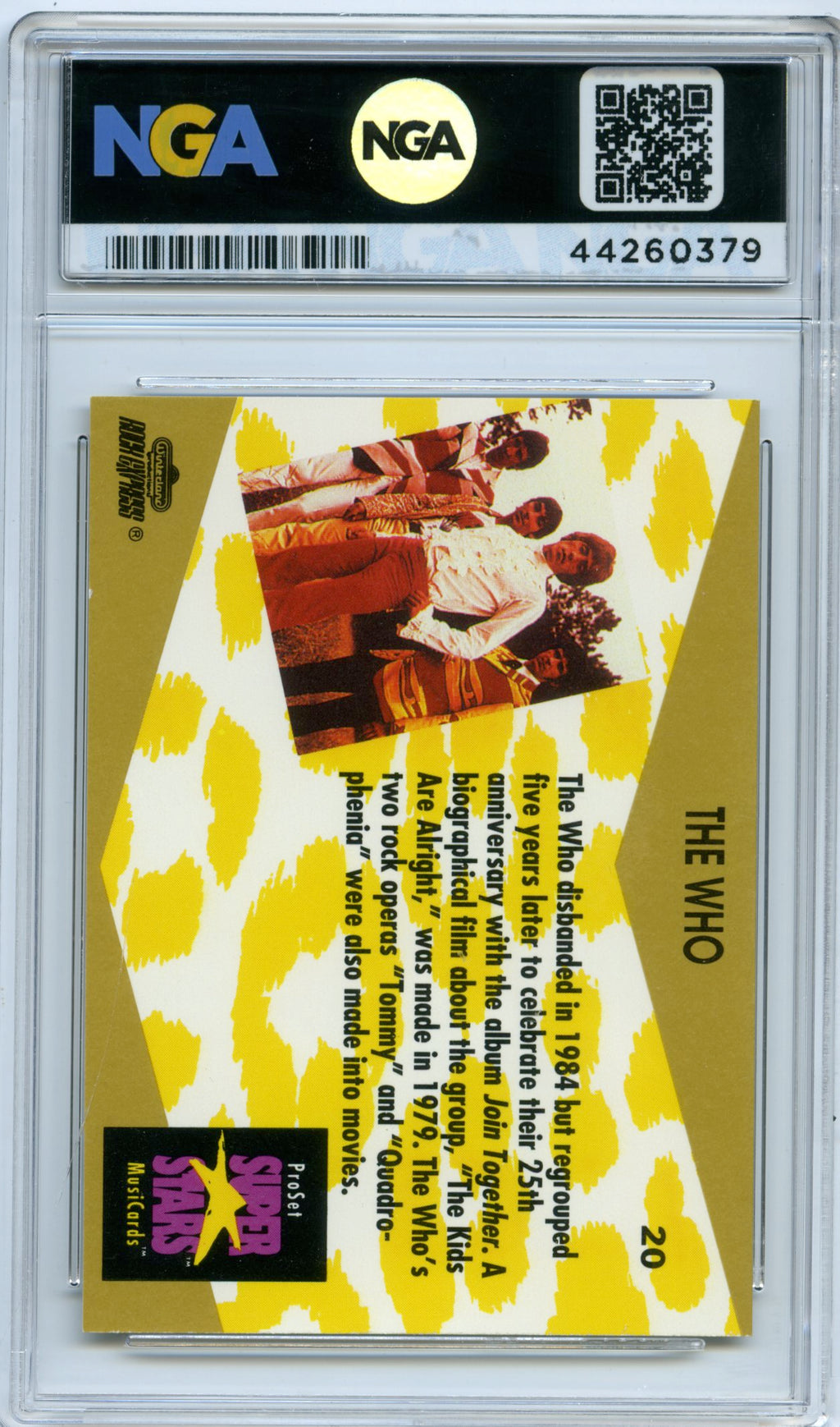 1991 Pro Set SuperStars MusiCards #20 The Who NGA 10