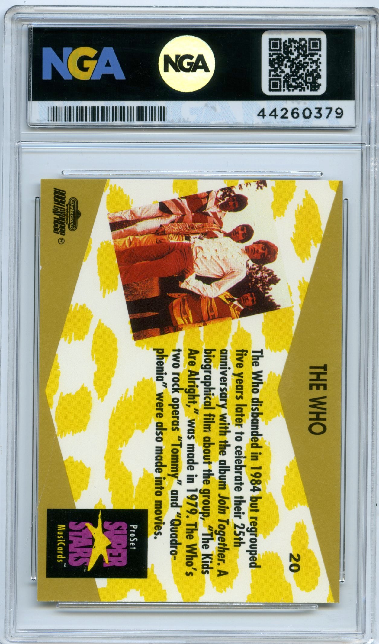 1991 Pro Set SuperStars MusiCards #20 The Who NGA 10