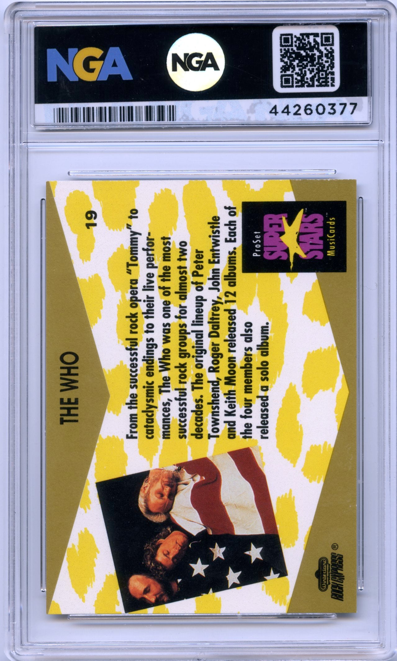 1991 Pro Set SuperStars MusiCards #19 The Who NGA 10