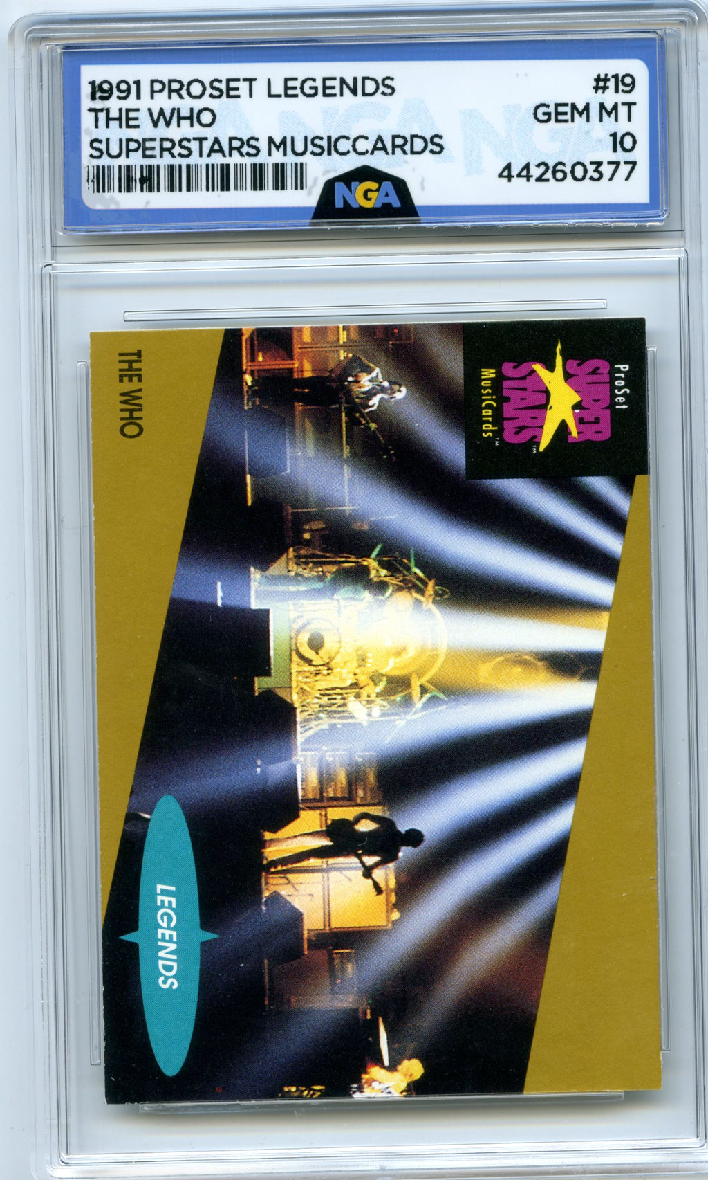 1991 Pro Set SuperStars MusiCards #19 The Who NGA 10
