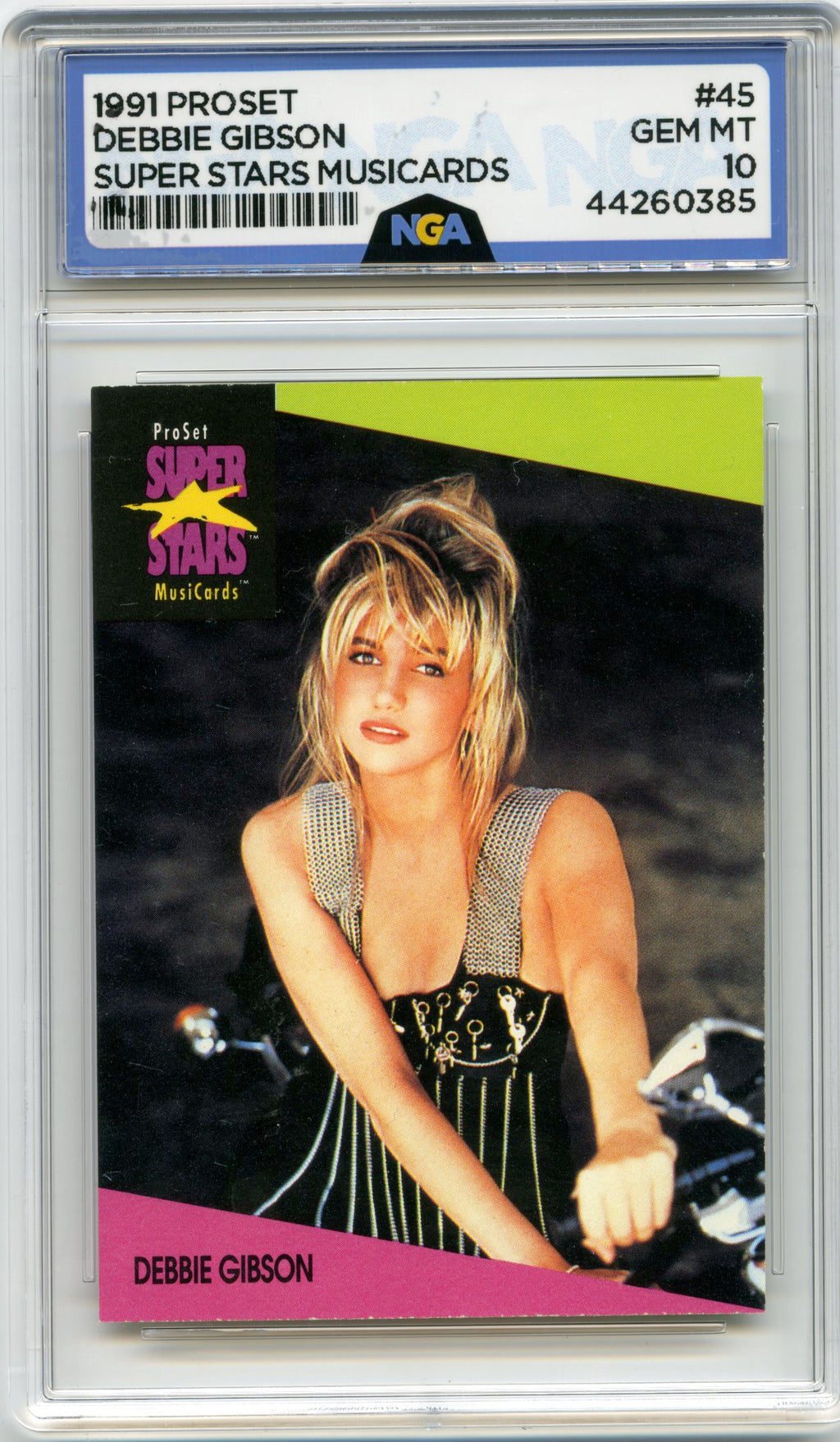 1991 Pro Set SuperStars MusiCards #45 Debbie Gibson NGA 10