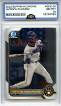 2022 Bowman Draft #BDC-115a Jackson Chourio Chrome Refractor NGA 10