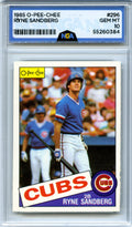 1985 O-Pee-Chee #296 Ryne Sandberg NGA 10