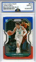 2020-21 Panini Prizm #278 LaMelo Red White Blue Prizm NGA