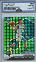 2020-21 Panini Mosaic #262 LaMelo Ball Mosaic Geen NGA 10