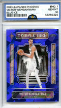 2023-24 Panini Phoenix #7 Victor Wembanyama Temple Men Phoenix Blue Ice NGA 10