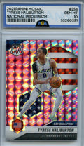 2020-21 Panini Mosaic #258 Tyrese Haliburton Mosaic Camo Pink NGA 10