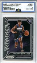2020-21 Panini Prizm #3 Anthony Edwards Emergent NGA 10