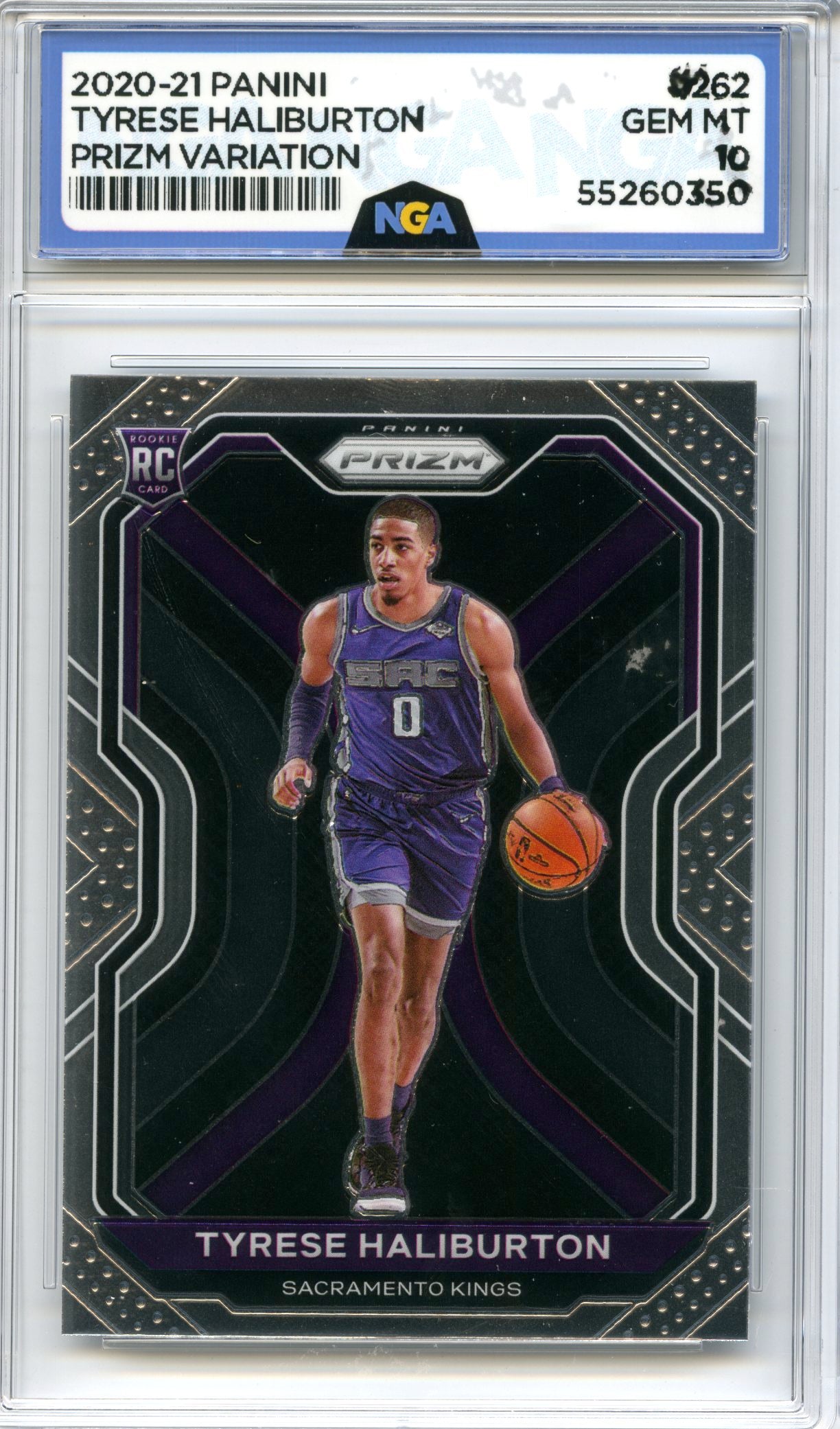 2020-21 Panini Prizm #262 Tyrese Haliburton Variation NGA 10