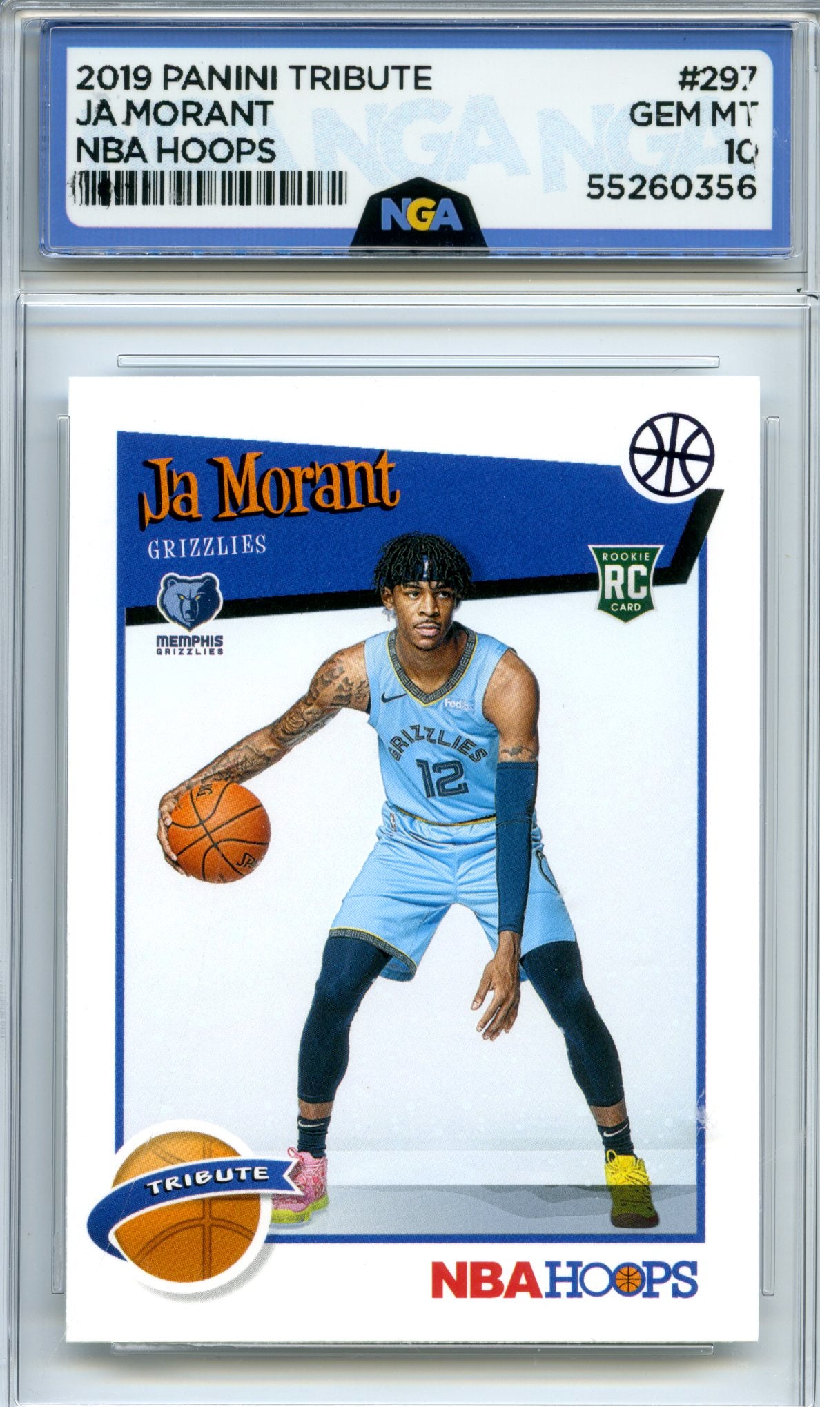 2019-20 Hoops Winter #297 Ja Morant NGA 10